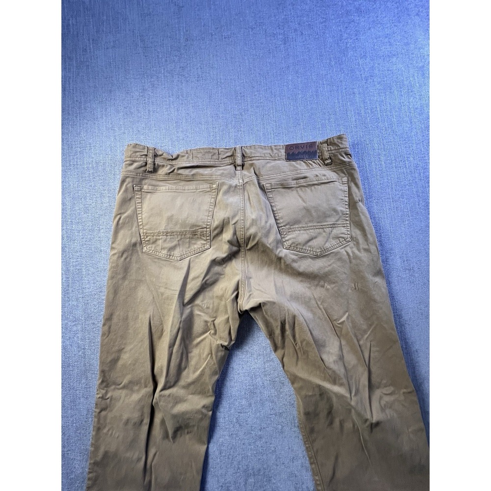 Orvis Pants Men's 40x32 Canvas Chinos Royal Wulff Tan Straight Casual Fishing - Picture 12 of 14